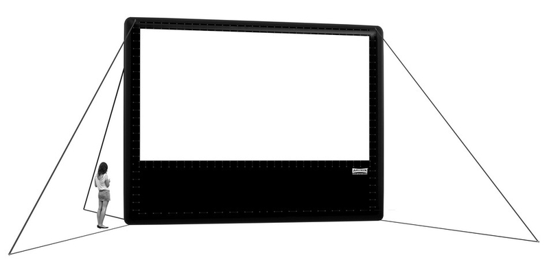 Pantalla de proyector inflable ajustable de aire acondicionado de 20 pies ideales para cine al aire libre de 50 a 400 espectadores al aire libre