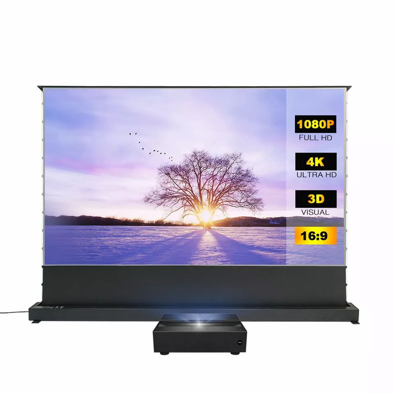 120 "Pantalla de proyector de TV láser Motorizado Rising Pet UST Alr Tab Tension Screen adecuada para cine en casa